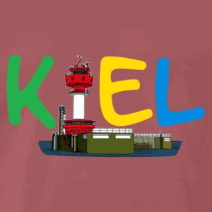 Kiel Shirt buntes Logo mit Kieler Turm