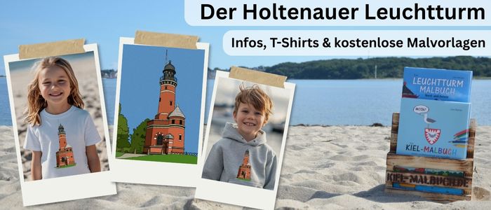 1 Header Holtenauer Leuchtturm - Infos T-Shirts kostenlose Malvorlagen